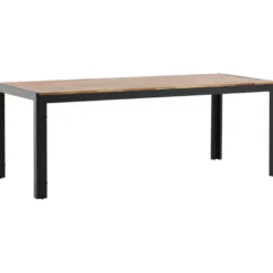 Ruokapöytä Venture Home Bois 205x90cm musta/akaasia