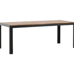 Ruokapöytä Venture Home Bois 205x90cm musta/akaasia