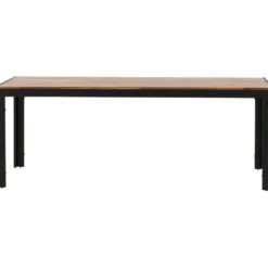 Ruokapöytä Venture Home Bois 205x90cm musta/akaasia