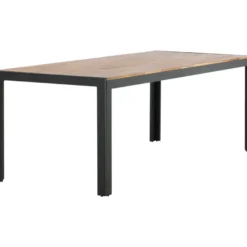 Ruokapöytä Venture Home Bois 205x90cm musta/akaasia
