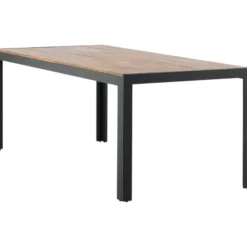 Ruokapöytä Venture Home Bois 205x90cm musta/akaasia