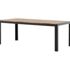 Ruokapöytä Venture Home Bois 205x90cm musta/akaasia