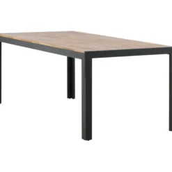 Ruokapöytä Venture Home Bois 205x90cm musta/akaasia
