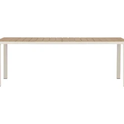Ruokapöytä Venture Home Etna, 210x90cm, beige/puu