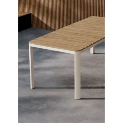 Ruokapöytä Venture Home Etna, 210x90cm, beige/puu
