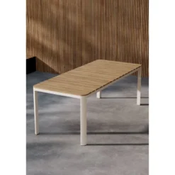 Ruokapöytä Venture Home Etna, 210x90cm, beige/puu