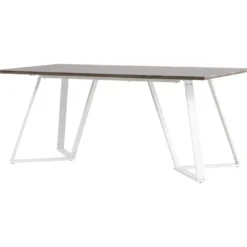 Ruokapöytä Venture Home Marina, 180x90cm, harmaanruskea/valkoinen