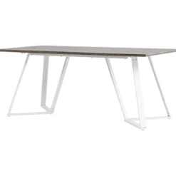 Ruokapöytä Venture Home Marina, 180x90cm, harmaanruskea/valkoinen