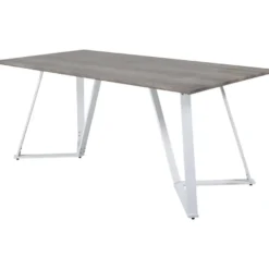 Ruokapöytä Venture Home Marina, 180x90cm, harmaanruskea/valkoinen