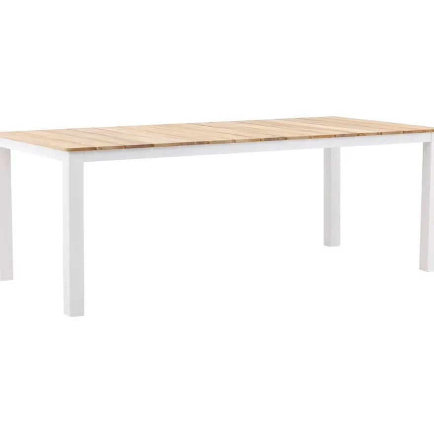 Ruokapöytä Venture Home Mexico, 210x100cm, tiikki/valkoinen