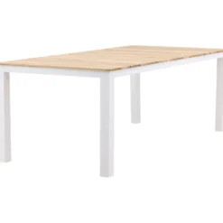Ruokapöytä Venture Home Mexico, 210x100cm, tiikki/valkoinen
