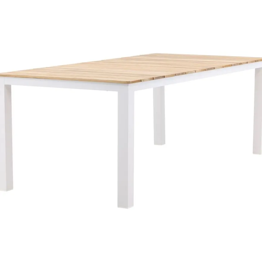 Ruokapöytä Venture Home Mexico, 210x100cm, tiikki/valkoinen