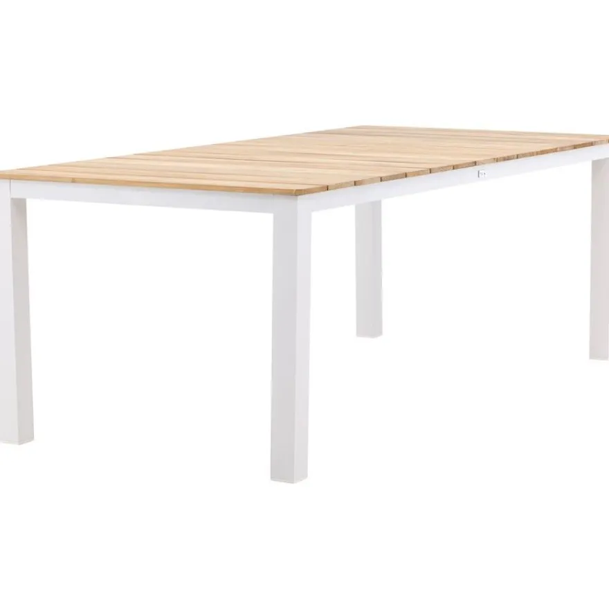 Ruokapöytä Venture Home Mexico, 210x100cm, tiikki/valkoinen