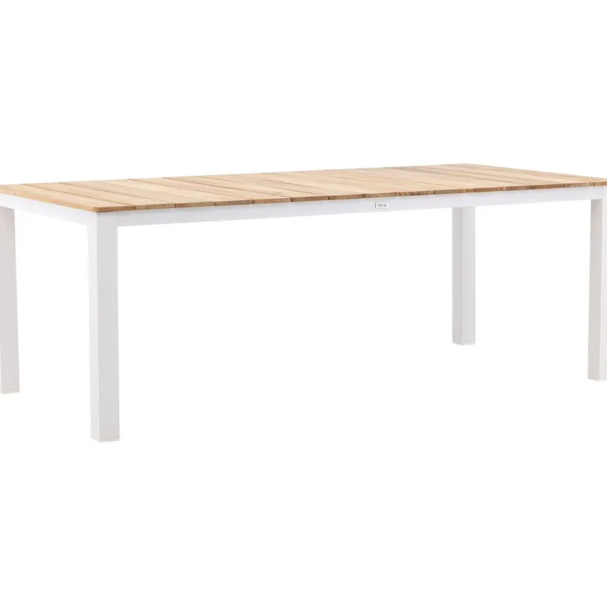Ruokapöytä Venture Home Mexico, 210x100cm, tiikki/valkoinen
