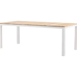 Ruokapöytä Venture Home Mexico, 210x100cm, tiikki/valkoinen
