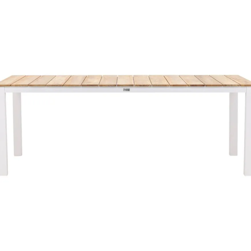 Ruokapöytä Venture Home Mexico, 210x100cm, tiikki/valkoinen
