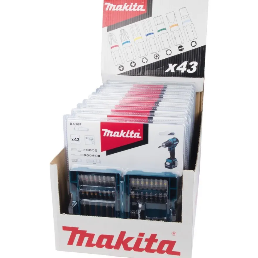 Ruuvauskärkisarja Makita B-55697, 43-osainen