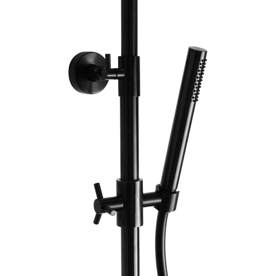 Sadesuihkusetti Scandtap Steel Pleasure 2, termostaattihanalla, suihkupää ⌀250mm, kiiltävä musta