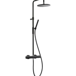 Sadesuihkusetti Tapwell TVM7200 Matte Black, termostaattihanalla, suihkupää ⌀250mm, matta musta