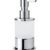 Saippua-annostelija Bemeta Omega, 80x80x160 mm, 200 ml, vapaasti seisova, hopea