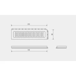 Saippuahylly Unidrain Column 1850, ruuvikiinnitys, rst, 315mm