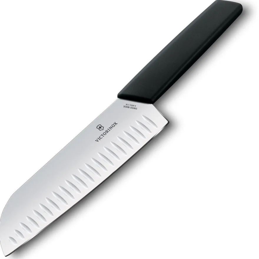 Santoku-kokkiveitsi Victorinox Swiss Modern, 17cm, musta