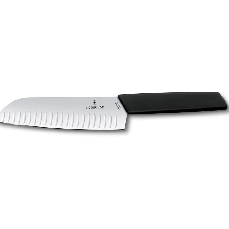 Santoku-kokkiveitsi Victorinox Swiss Modern, 17cm, musta