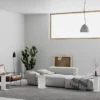 Sarjapöytä Linento Furniture Mund, 3-osainen, valkoinen/tammi/turkoosi