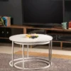 Sarjapöytä Linento Furniture Tambur, 2-osainen, valkoinen