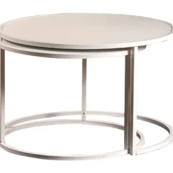 Sarjapöytä Linento Furniture Tambur, 2-osainen, valkoinen