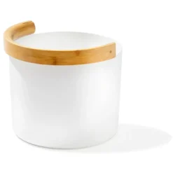 Saunakiulu 2 Kolo valkoinen, alumiini, bambu