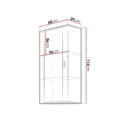 Seinäkaappi SOHO S-2, eri värivaihtoehtoja