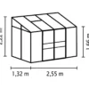 Seinäkasvihuone Vitavia Ida 3300, 3.3m², polykarbonaatti, musta