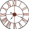 Seinäkello metalli 58 cm punainen