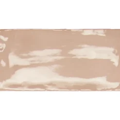 Seinälaatta Pukkila Manacor Blush Pink, kiiltävä, strukturoitu, 7.5x15cm