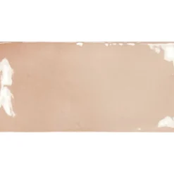 Seinälaatta Pukkila Manacor Blush Pink, kiiltävä, strukturoitu, 7.5x15cm