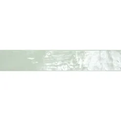 Seinälaatta Pukkila Manacor Mint, kiiltävä, laineileva, 6.5x40cm