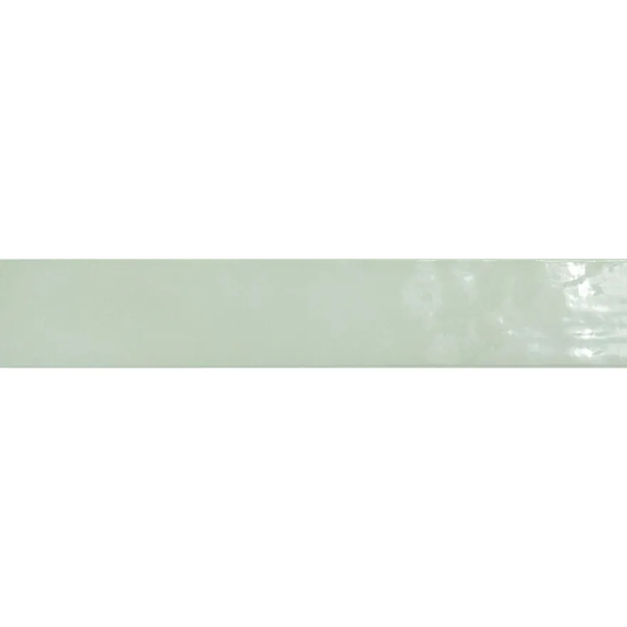 Seinälaatta Pukkila Manacor Mint, kiiltävä, laineileva, 6.5x40cm