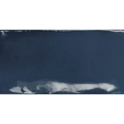 Seinälaatta Pukkila Manacor Ocean Blue, kiiltävä, strukturoitu, 7.5x15cm