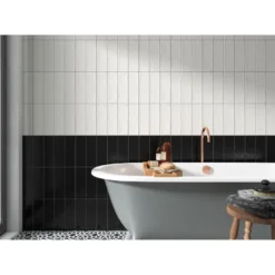 Seinälaatta Pukkila Soho White, himmeä, struktuuri, 297x97mm