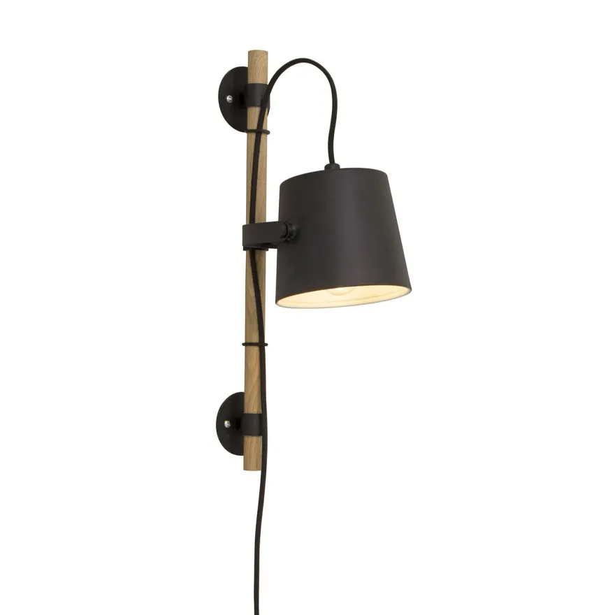Seinävalaisin Aneta Lighting Espresso, musta
