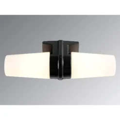 Seinävalaisin Ifö Electric Bernadotte, tupla, musta posliini, IP44