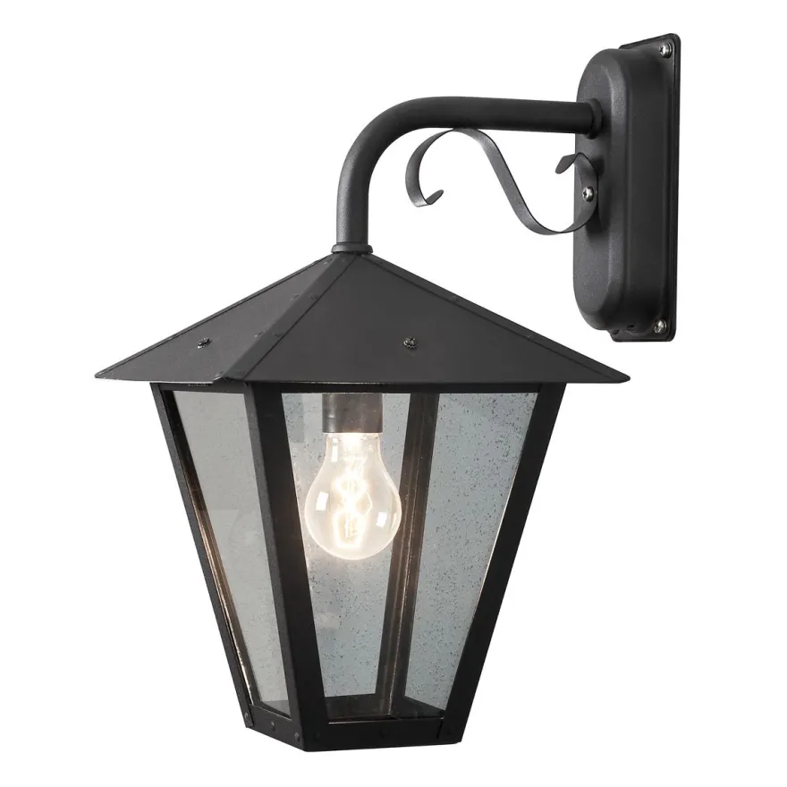 Seinävalaisin Konstsmide Benu 435-750, 260x320x430mm, alasuunta, musta