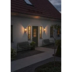 Seinävalaisin Konstsmide Carpi, E27, messinki, eri kokoja