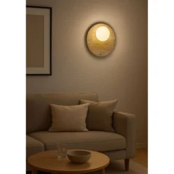 Seinävalaisin Linento Lighting Tor- Look-D beige/valkoinen