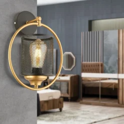 Seinävalaisin Linento Lighting AP-34, ø25cm, E27, max. 40W, IP20, musta