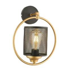 Seinävalaisin Linento Lighting AP-34, ø25cm, E27, max. 40W, IP20, musta