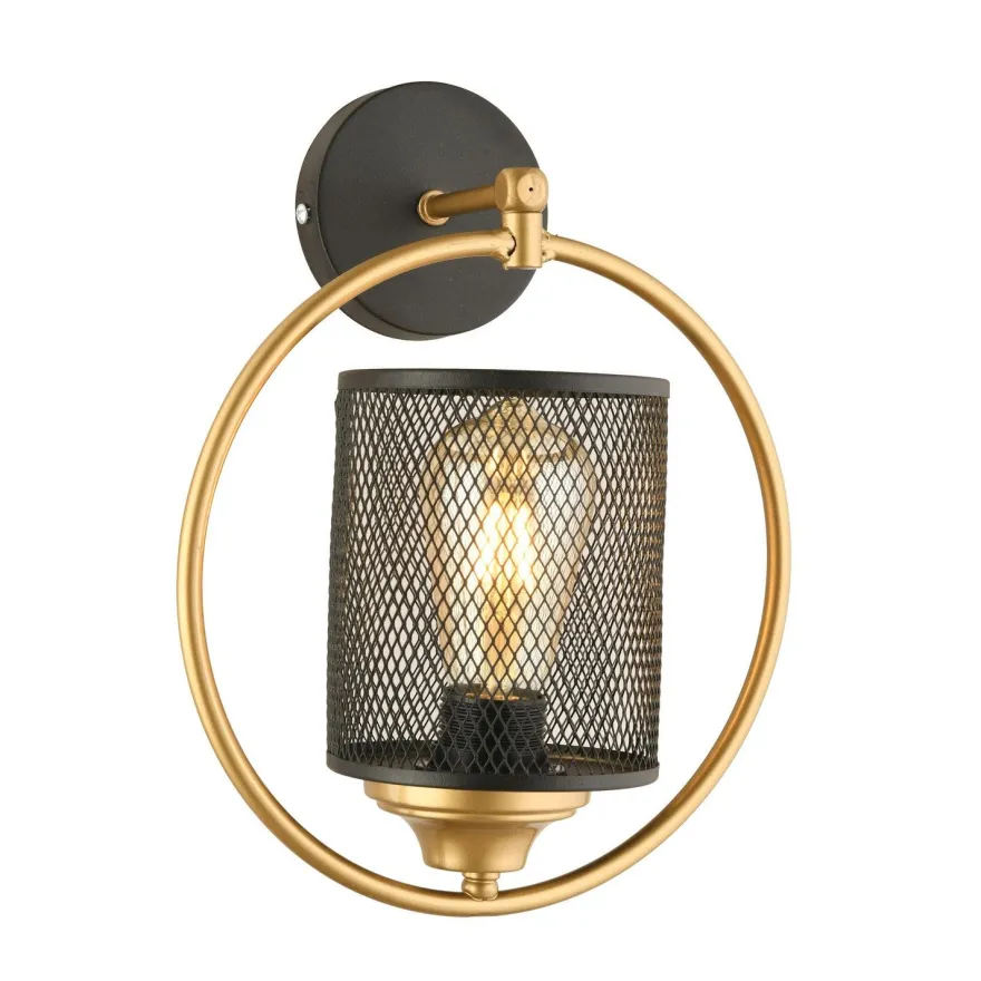 Seinävalaisin Linento Lighting AP-34, ø25cm, E27, max. 40W, IP20, musta