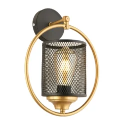 Seinävalaisin Linento Lighting AP-34, ø25cm, E27, max. 40W, IP20, musta