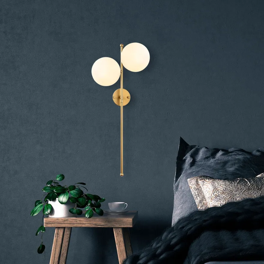 Seinävalaisin Linento Lighting Fazli, 2-osainen, kulta